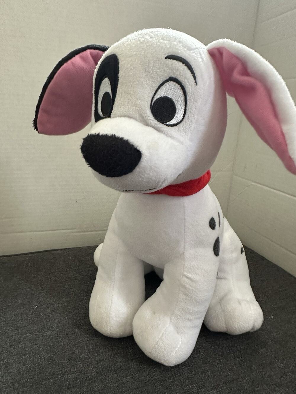Disney 101 Dalmatians Patch Plush 10” Puppy Dog Just Play Red Collar